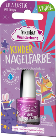 FruchtBar Kindernagelfarbe Lila Lustig mit Glitzer, 1 St