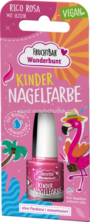 FruchtBar Kindernagelfarbe Rico Rosa mit Glitzer, 1 St