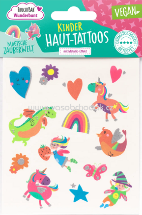 FruchtBar Kinder Haut-Tattoos - Magische Zauberwelt, 1 St