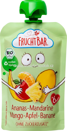 FruchtBar Quetschie Ananas, Mandarine, Mango, Apfel, Banane, ab 6. Monat, 100g