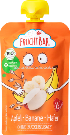 FruchtBar Quetschie Apfel, Banane, Hafer, ab 6. Monat, 100g