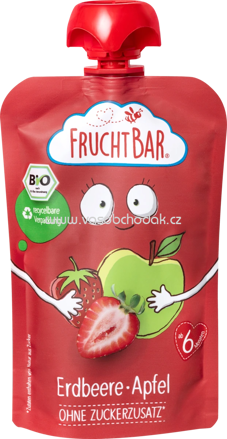 FruchtBar Quetschie Erdbeere, Apfel, ab 6. Monat, 100g