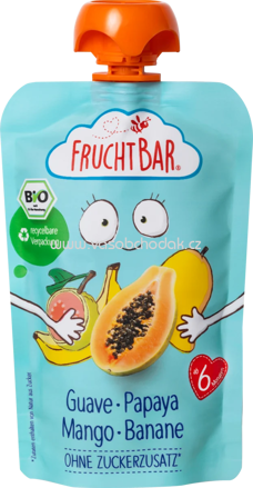 FruchtBar Quetschie Guave, Papaya, Mango, Banane, ab 6. Monat, 100g