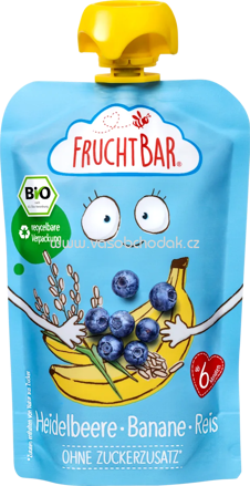 FruchtBar Quetschie Heidelbeere, Banane, Reis, ab 6. Monat, 100g