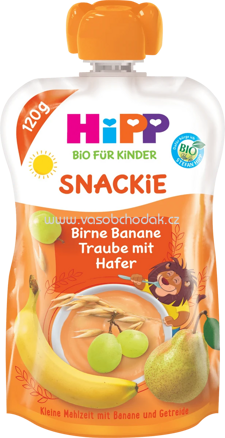 Hipp Bio Snackie Birne Banane Traube mit Hafer, ab 1 Jahr, 120g