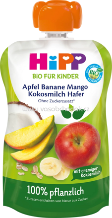 Hipp Hippis Apfel Banane Mango Kokosmilch Hafer, ab 1 Jahr, 100g