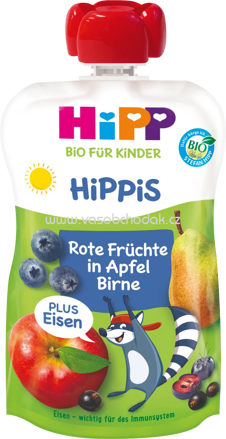 Hipp Hippis Rote Früchte in Apfel, Birne plus Eisen, ab 12. Monat, 100g