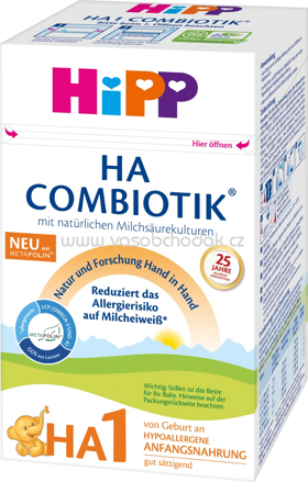 Hipp Anfangsmilch HA 1 Combiotik von Geburt an, 600g
