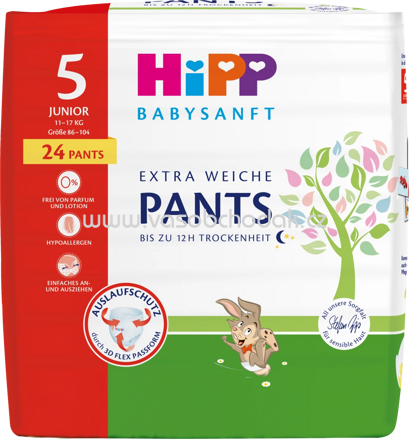 Hipp Babysanft Baby Pants Gr.5, 11-17 kg, 24 St