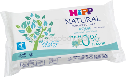 Hipp Babysanft Feuchttücher Natural Aqua, 18x48 St, 864 St