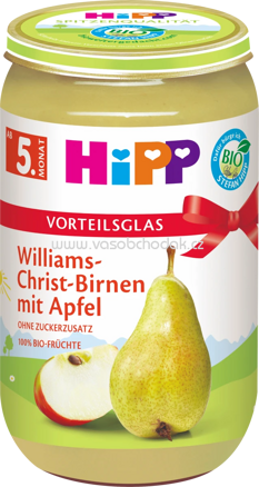 Hipp Williams-Christ-Birnen mit Apfel, ab dem 5. Monat, 250g
