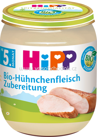 Hipp Zubereitung Bio-Hühnchenfleisch, ab dem 5. Monat, 125g