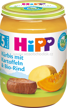 Hipp Kürbis mit Kartoffeln & Bio-Rind, ab dem 5. Monat, 190g