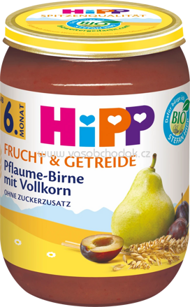 Hipp Frucht & Getreide Pflaume-Birne mit Vollkorn, ab 6. Monat, 190g