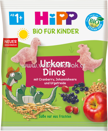 Hipp Urkorn Dinos mit Cranberry, Johannisbeere und Urgetreide, ab 1 Jahr, 30g