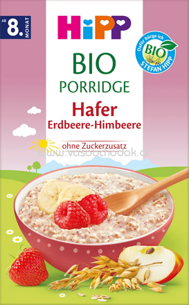 Hipp Porridge Hafer Erdbeere-Himbeere, ab 8. Monat, 250g