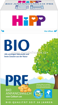 Hipp Bio Anfangsmilch Pre, von Geburt an, 600g
