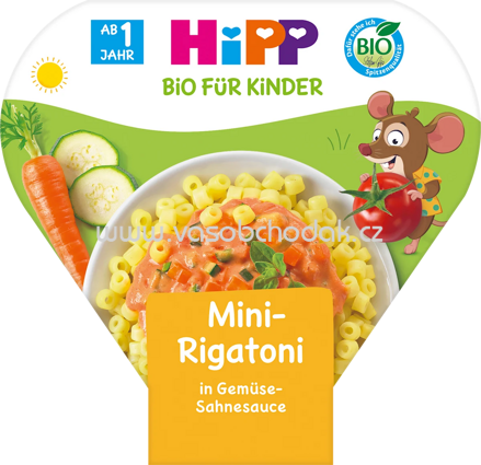 Hipp Kinderteller Mini-Rigatoni in Gemüse-Sahnesauce, ab 1 Jahr, 250g