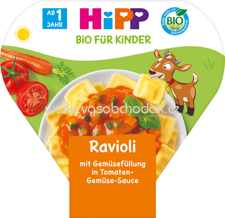 Hipp Kinderteller Ravioli Tomaten-Gemüse Sauce ab 1 Jahr, 250g