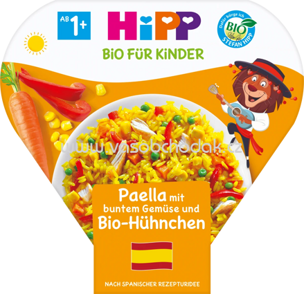 Hipp Kinderteller Paella mit buntem Gemüse und Bio-Hühnchen, ab 1 Jahr, 250g