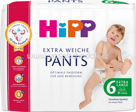 Hipp Babysanft Baby Pants Gr.6, 14+ kg, 31 St
