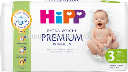 Hipp Babysanft Extra Weiche Premium Windeln Gr.3 Midi, 6-10 kg, 54 St