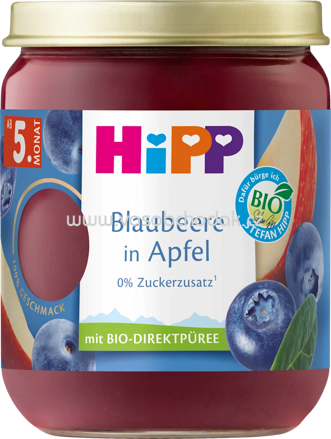 Hipp Blaubeere in Apfel, ab 5. Monat, 160g