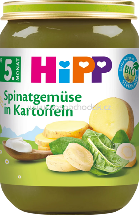Hipp Spinatgemüse in Kartoffeln, ab dem 5. Monat, 190g