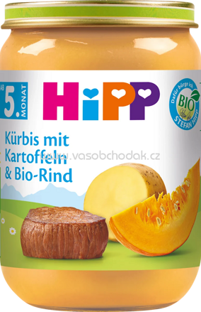 Hipp Kürbis mit Kartoffeln & Bio-Rind, ab dem 5. Monat, 190g