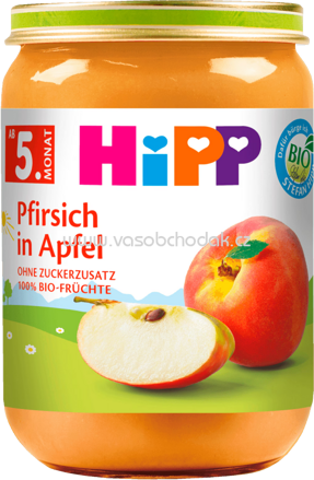 Hipp Pfirsich in Apfel, nach dem 5. Monat, 190g