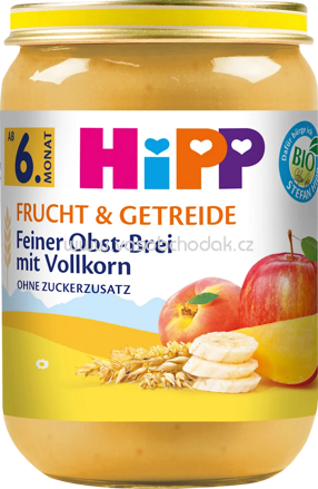 Hipp Frucht & Getreide Feiner Obst-Brei mit Vollkorn, ab 6. Monat, 190g