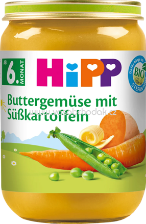 Hipp Buttergemüse mit Süßkartoffeln, ab dem 6. Monat, 190g