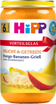 Hipp Frucht & Getreide Mango-Bananen-Grieß, ab 6. Monat, 250g