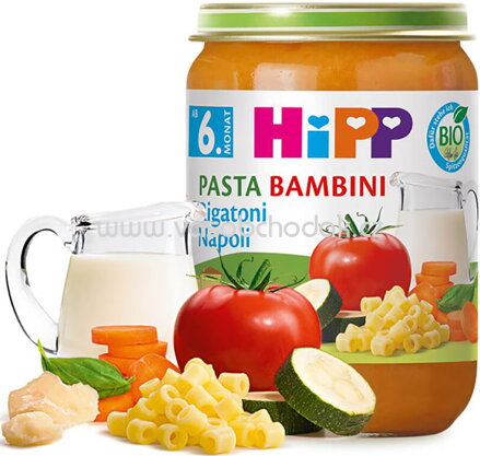 Hipp Pasta Bambini Rigatoni Napoli, ab 6. Monat, 190g