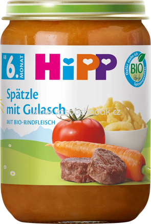 Hipp Spätzle mit Gulasch mit Bio Rindfleisch, ab 6. Monat, 190g