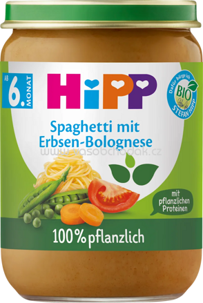 Hipp Spaghetti mit Erbsen Bolognese, ab 6. Monat, 190g