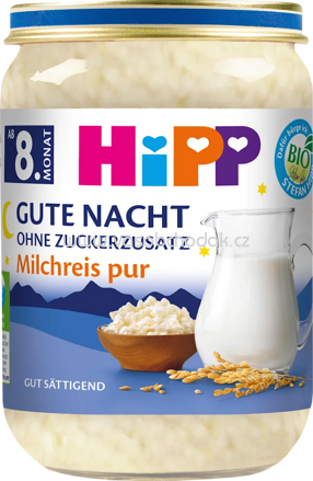 Hipp Gute Nacht Milchreis pur, ab 8. Monat, 190g