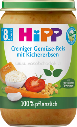 Hipp Cremiger Gemüse-Reis mit Kichererbsen, ab 8. Monat, 220g