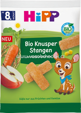 Hipp Bio Knusper Stangen Apfel Karotte, ab 8. Monat, 30g