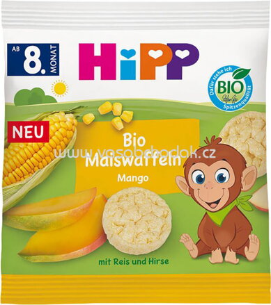Hipp Bio Maiswaffeln Mango, ab 8. Monat, 23g