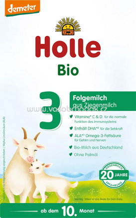 Holle Folgemilch 3 aus Ziegenmilch, ab dem 10. Monat, 400g