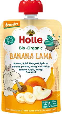 Holle Quetschie Banana Lama, Banane, Apfel, Mango & Aprikose, ab 6 Monaten, 100g