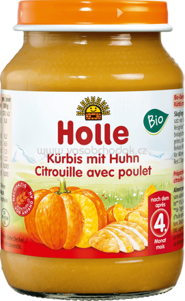 Holle baby food Kürbis mit Huhn, nach dem 5. Monat, 190g