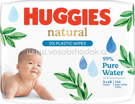 Huggies Feuchttücher Natural, 3x48 St, 144 St