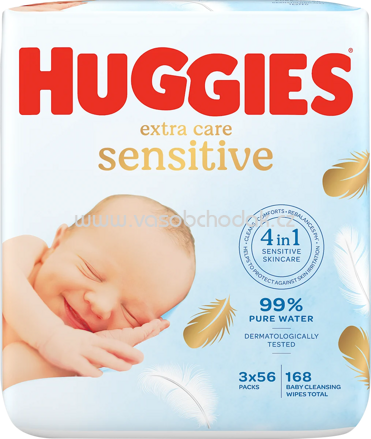 Huggies Feuchttücher Pure Extra Care, 3x56 St, 168 St