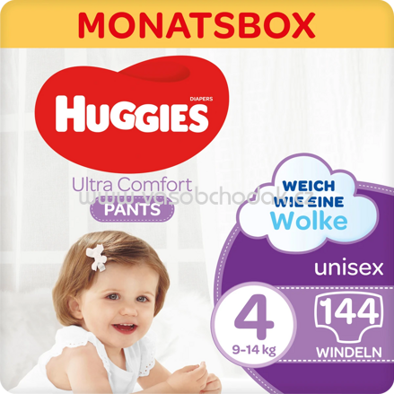 Huggies Baby Pants Ultra Comfort Gr. 4, 9-14 kg, Monatsbox, 144 St