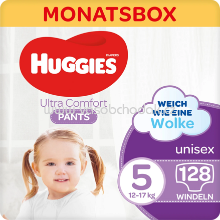 Huggies Baby Pants Ultra Comfort Gr. 5, 12-17 kg, Monatsbox, 128 St