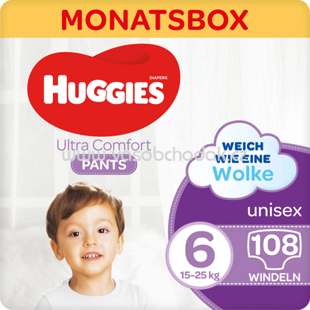 Huggies Baby Pants Ultra Comfort Gr. 6, 15-25 kg, Monatsbox, 108 St