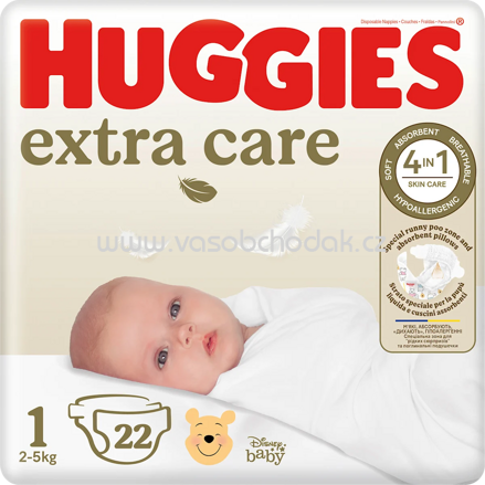 Huggies Windeln Newborn extra care Gr. 1, 2-5kg, Disney, 22 St