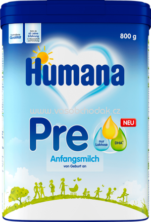 Humana Anfangsmilch Pre, von Geburt an, 750g
